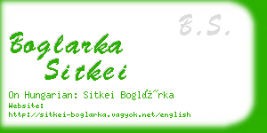 boglarka sitkei business card